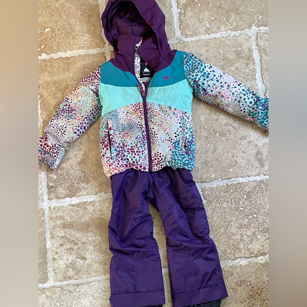Burton kids winter jacket and pants. Snowboard ski or winter set. Youth/girls XS